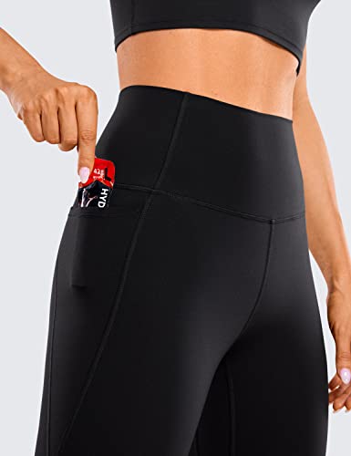 Image of CRZ YOGA Women's Butterluxe Knee Length Capri Leggings 13 Inches - High Waisted Workout Yoga Long Biker Shorts with Pockets
