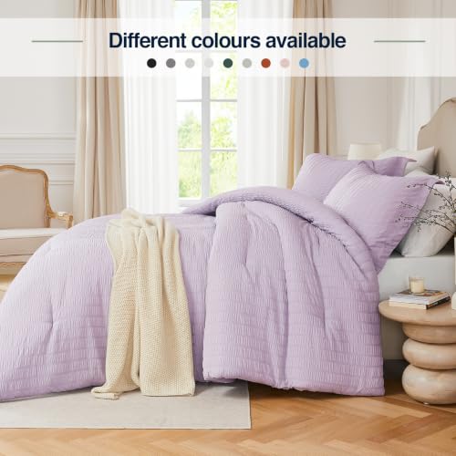 Quataly Queen Comforter Set Seersucker Lightweight Bed Set for All Season by Quataly - Used condition - Image 6