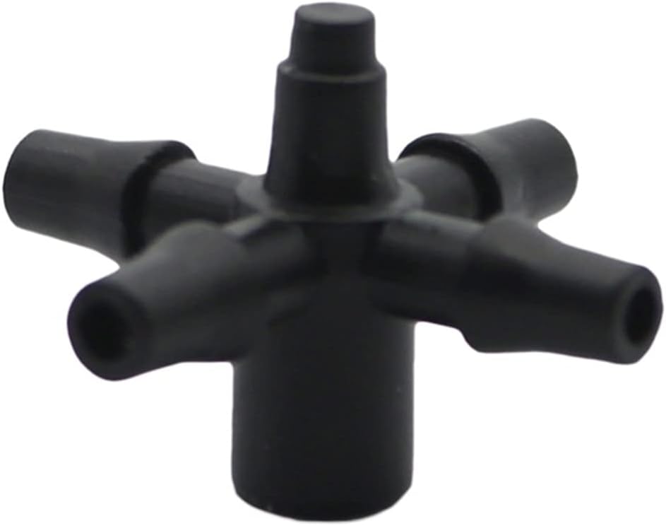 Hose Connector Adapter 3 / 5Mm Interface Hose Five-Way Hose Distributor Garden Type Multi-Joint Connector Garden Irrigation Pipe Connection Accessories