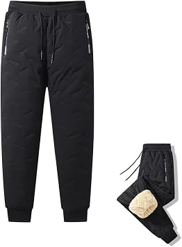 Unisex Fleece Jogging Bottoms,Winter Warm Plush Track Pants Sweatpants for Men