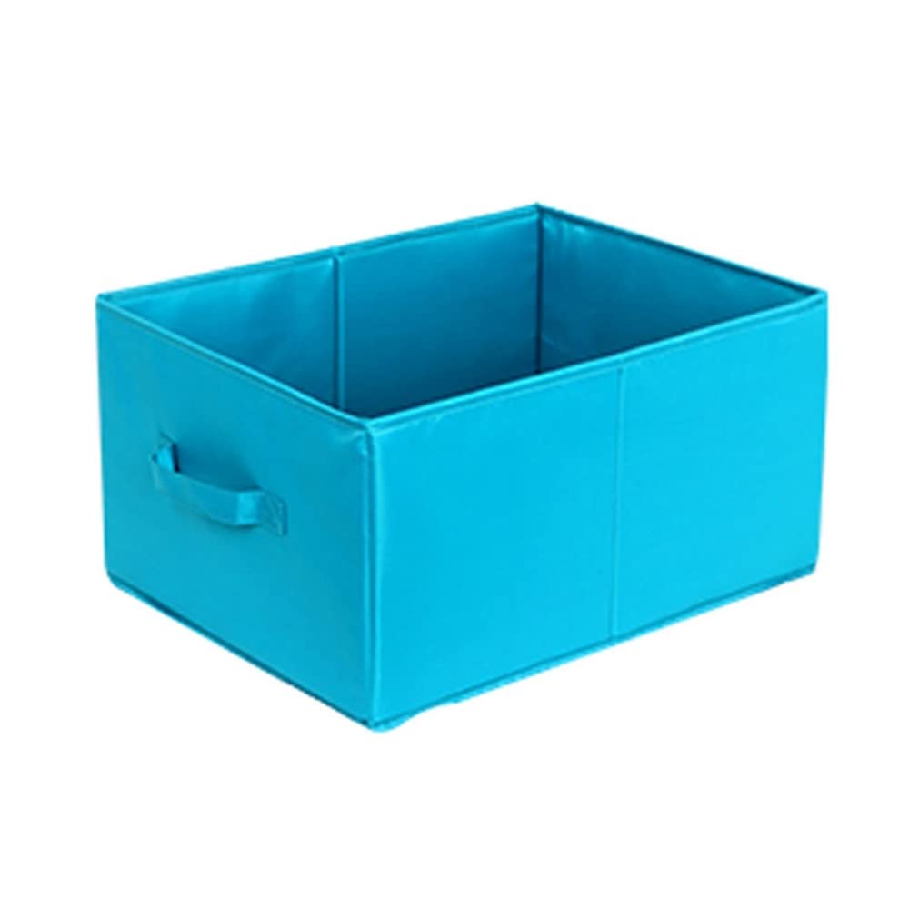 ETRGFTHU Clothes Storage Box Foldable Design for Home Use Wardrobe Sundries Organizer with Sturdy Handle Environmentally Friendly and Odorless(Blue)