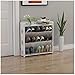 Shoe Racks WHLONG wydrążony 3-poziomowy biały szykowny na wyjścia szafka na buty organizer stojak półka półka regał regał na buty 60 x 17 x 60 cm trwały i stabilny