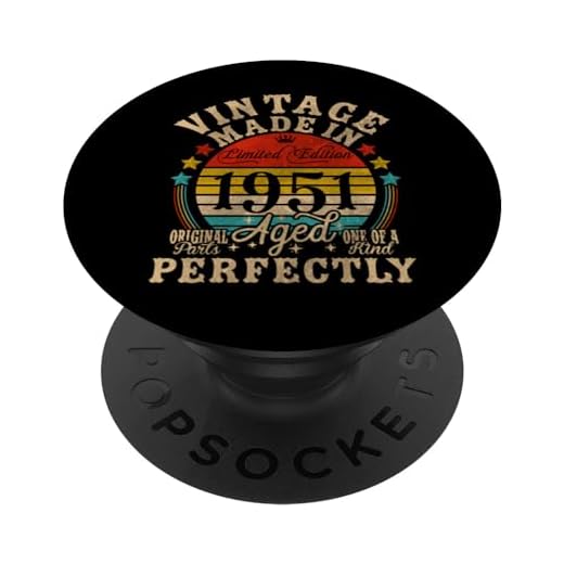 Decoraciones vintage de 73 cumpleaños vintage 1951 73 cumpleaños PopSockets PopGrip Intercambiable