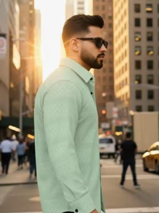 Image of Men's Slim Fit Formal Shirt | Premium Cotton Long Sleeve Shirt for Office, Business & Party