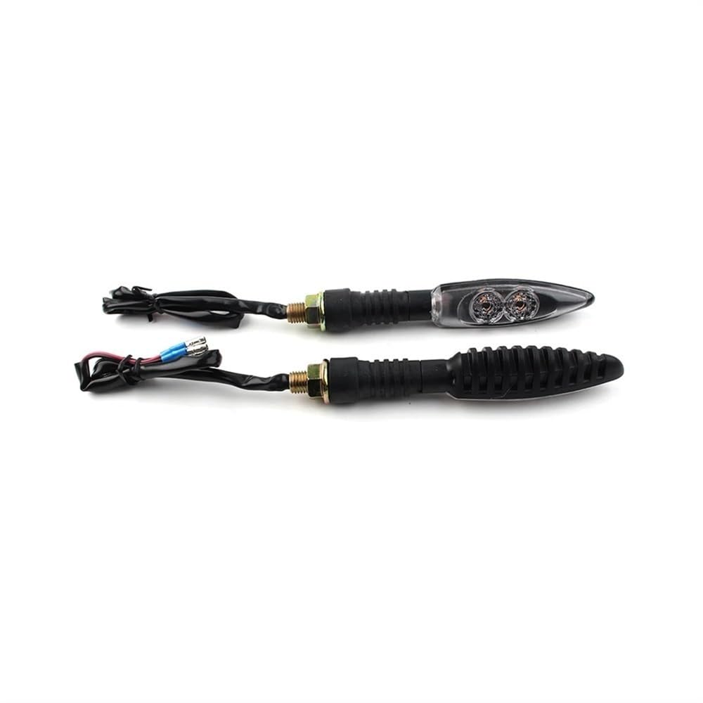 Genérico Intermitentes delanteros de motocicleta 1 par de flechas de para giro para luces de señal de motocicleta para giro de 12V para lámpara de señales Universal para Harley para Yamaha