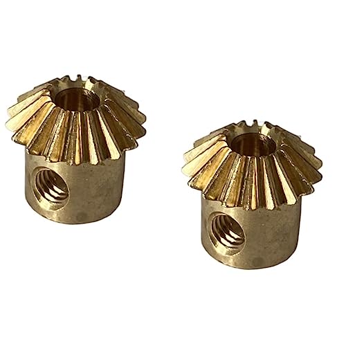 ELLANA Transmission Angle 2pcs 0.4M 25T Brass Bevel Gear 1:1 Ration Gear 0.4 Module 25 Teeth 90 Degree Drive Commutation Steel Gears Screw Driver Shaft (Color : 4mm bore)