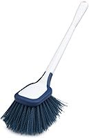 Unger EZ Reach Long Handle Shower Tub Tile Scrub Brush - Non-Scratch Angled Bristles for Grout, Drains, Fixtures & Marble