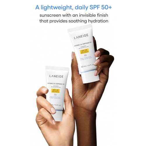 Image of Laneige Combo of Lip Glowy Balm Berry (10G) and Hydro UV Defense Sunscreen EX SPF 50+ (50ml) -Pack of 2