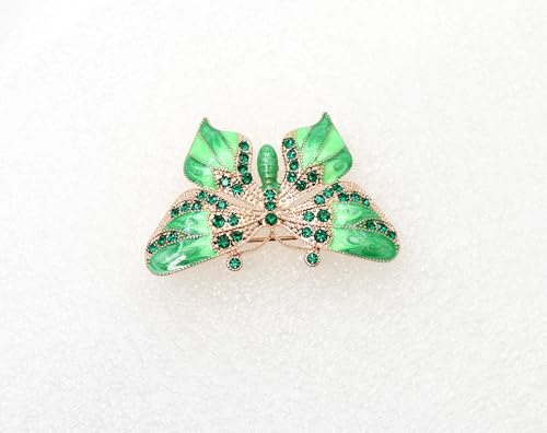 Image of Gorgeous Rhinestone Crystal Enamel Butterfly Pin Brooch