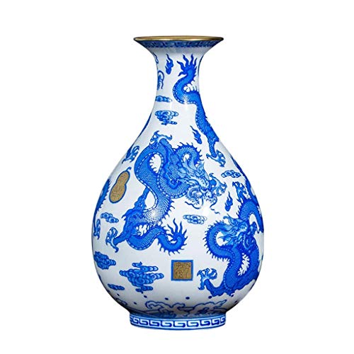 Vases Flower Vase Chinese Blue and White Porcelain Vase, Ceramic