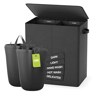 Bathola DE-135 Wäschekorb 135L Dunkelgrau