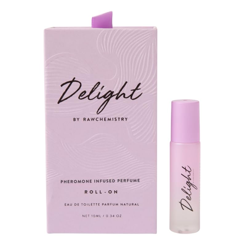 RawChemistry Delight Pheromone Infused Roll On Travel Size Perfume Oils for Women I White Musk Vanilla Perfume for Women