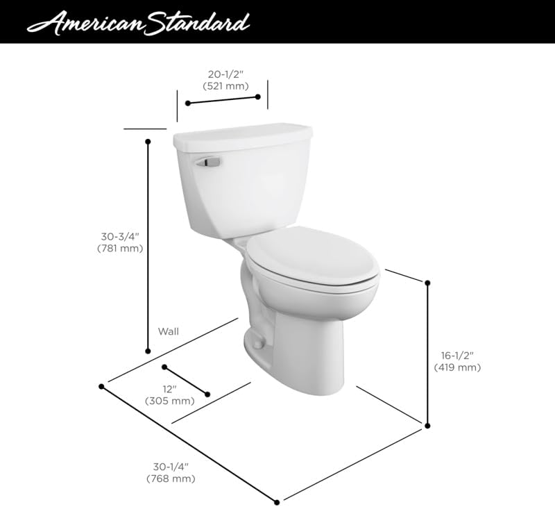 White High Efficiency Elongated Two-Piece Toilet