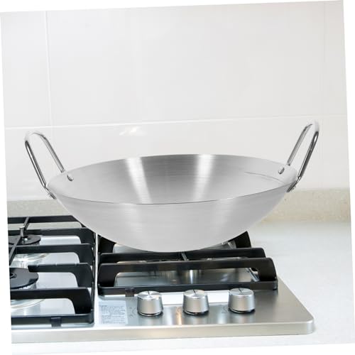 Wok de Acero Inoxidable HEALLILY para Cocina con Doble Asa miniatura 5