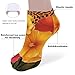 4TH N Women's 5-Pairs Casual Fashion Elastic Ankle Socks, Outdoor Sports Low Cut Sock for Office, Home, Daily Essentials (Orange Yellow Flower Floral Cheetah Leopard Print)