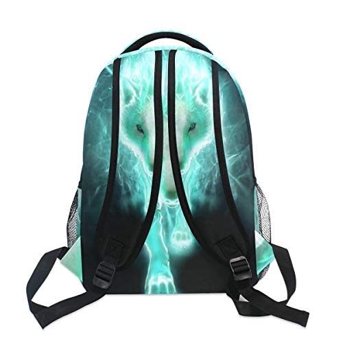 Lightweight Cool Cyan Wolf Backpacks Girls School Bags Kids Bookbags #TOP3