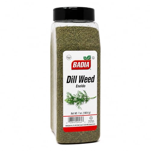 Badia Dill Weed 7 Oz – Dill Seasoning Herb For Fish, Pickles, Dressings, Sauces & Salads, Gluten Free, Kosher