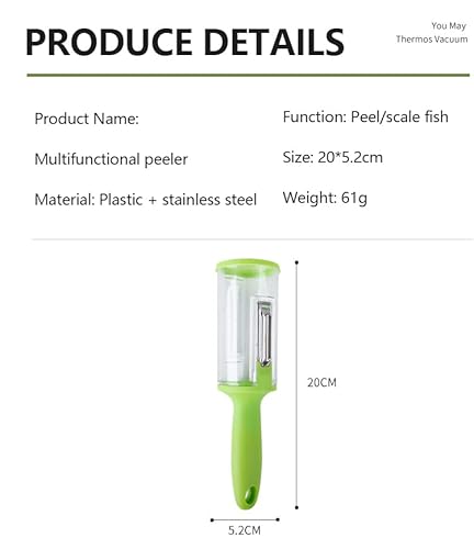 Fruit Vegetable Peeler With Storage -Modern Design Fruit Peeler Potato Peeler For Kitchen Make No Mess First Peeler With Storage Box Easy Use Easy Wash Fish Peeler Easy Grip Cucumber Peeler. #TOP5