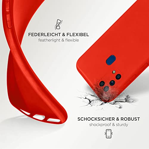 Coque Samsung Galaxy M31 silicone rouge evite les rayures - 5