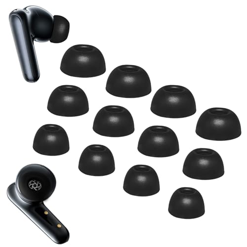 Aiivioll 6 pares Liberty 4 NC Tapones para los oídos para Soundcore Liberty 4NC Reemplazo S/M/L 3 Tamaños Silicona Suave Silicona Flexible Tapones de Gel Funda para los oídos Adecuado para Estuche