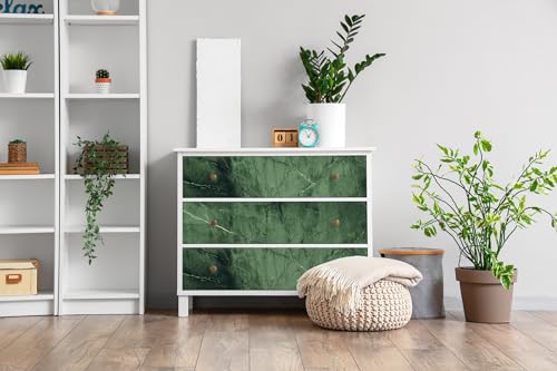 Papel pintado para muebles verde que transforma armarios de dormitorio y salas de estar 3