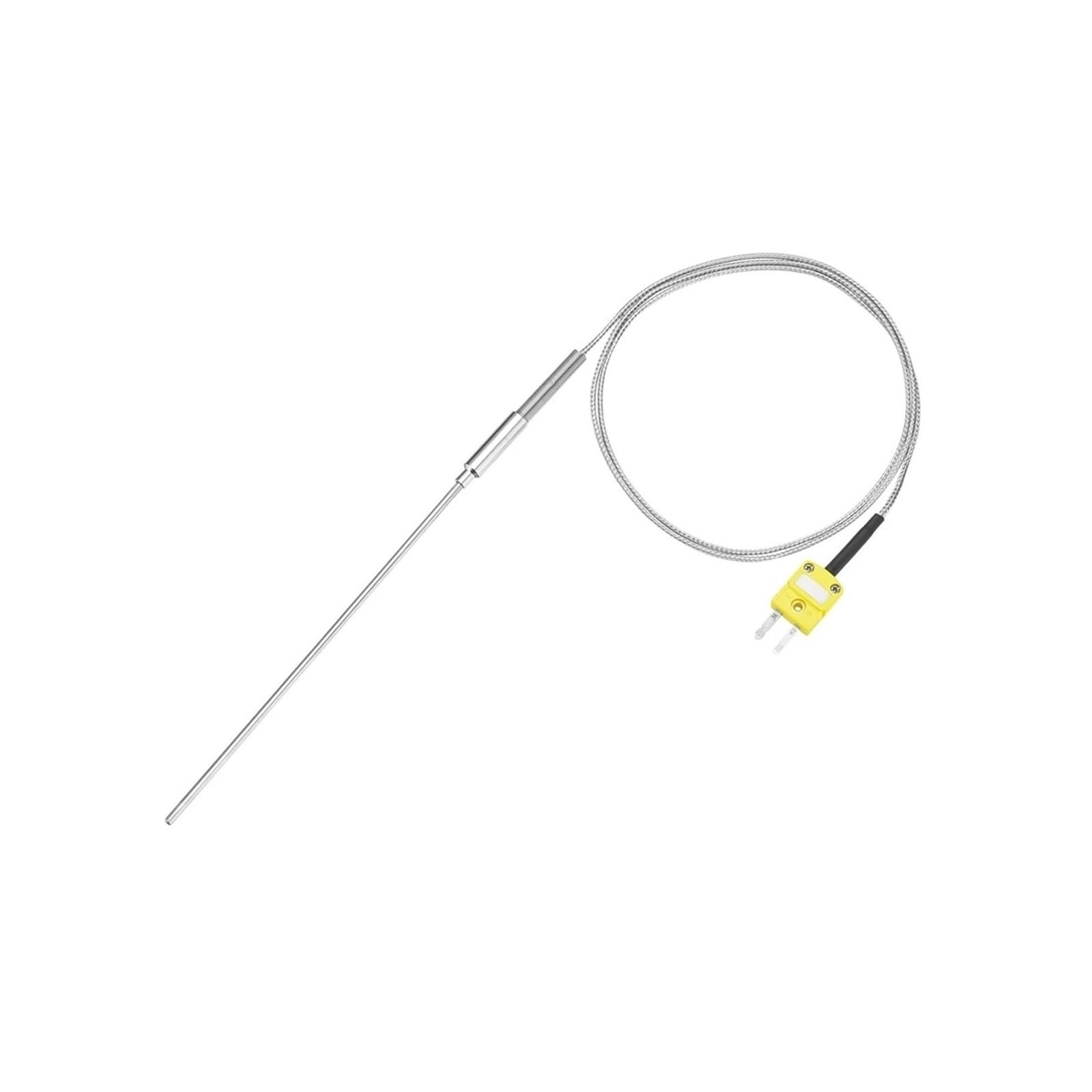 Termopar blindado tipo K sensor de temperatura alambre flexible(Probe diam 6X1000mm)
