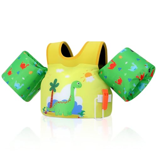 MoKo Kinder Schwimmflügel, Schwimmweste 9-23 kg, Gelb Grüner...