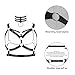 Plus Size Body Harness Bra Wth Cage Hollow Frame Women's Fashion Underwear Punk Gothic Halloween Dance Costume (Black)