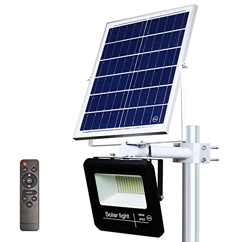 Hot Deals YQL 60W Outdoor LED Solar Street Security Flood Light IP67 Waterproof White 6500K 100 LEDs Auto On/Off Dusk to Dawn with Remote and Multi-Functional Bracket for Exterior Roads Yard Garden Pathway New Arrivals YQL 60W Outdoor LED Solar Street Security Flood Light IP67 Waterproof White 6500K 100 LEDs Auto On/Off Dusk to Dawn with Remote and Multi-Functional Bracket for Exterior Roads Yard Garden Pathway