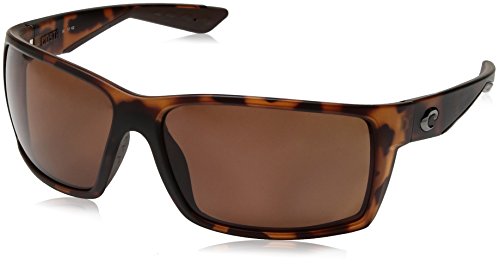 Costa Del Mar Men's Reefton Sunglasses, Matte Retro Tortoise/Copper Polarized-580P, 64 mm