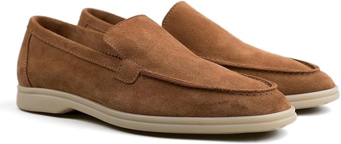 Herren-Mokassins aus Wildleder, Slip-Ons, Mokassins für Herren, Sommerkleidschuhe, leicht und atmungsaktiv, flache Loafer, lässig, zum Fahren und Spazierengehen, Oxford-Schuhe