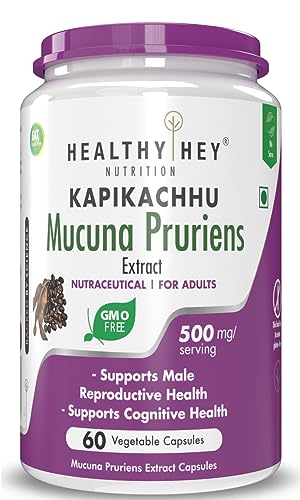 HealthyHey Nutrition Mucuna Pruriens Extract – For Mood and Motivation Support (60 Veg. Capsules) HealthyHey Nutrition Mucuna Pruriens Extract – For Mood and Motivation Support (60 Veg. Capsules)