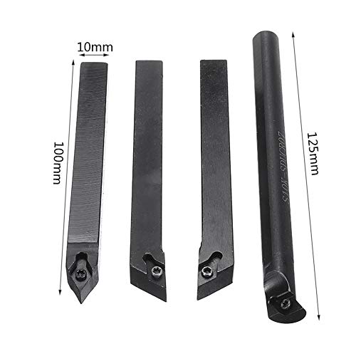 Portaherramientas para Torno 4Pcs con Insertos de Carburo miniatura 3