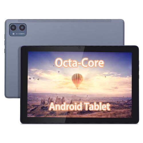 Image of 10 inch Tablet, Android 12 Tablet with Octa-Core CPU, 64GB Storage Expandable up to 1TB, 1280x800 IPS HD Display, 13MP Dual Cameras, 6000mAh Battery, WiFi /Bluetooth 5.0, Android App Store Access-Gray