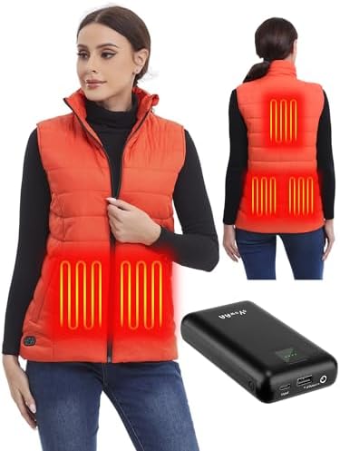 Heated Vest Women with Battery Pack Included, 16000mAh Batter, Fashion Womens Heat Vest