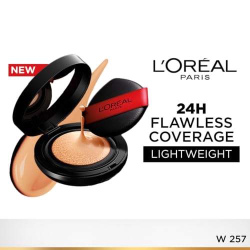 Image of L'Oreal Paris Infallible Cushion Foundation, 24Hr Full Coverage, Glass-skin finish, No Oxidation, Shade 257, 11g
