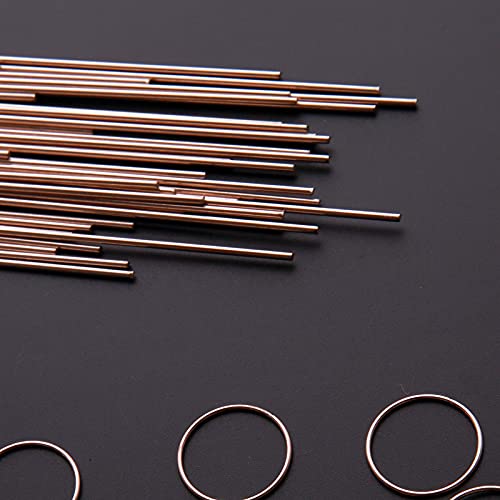 Bluefire 40 Pcs 1/2 Lb Bare Brass Brazing Rods Easy Flow Solid Round Sticks Diameter 1/16” X Length 14” Copper Zinc Tin Silicon Alloy Simple Diy Soldering For Aluminum & Zinc Based Metals Gas Welding #TOP5