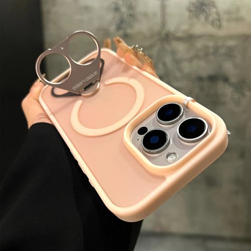 Coque de téléphone iPhone 16e rose protection objectif et anneau aimanté