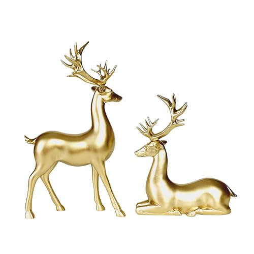 Figura Decorativa de Cisnes Dorados