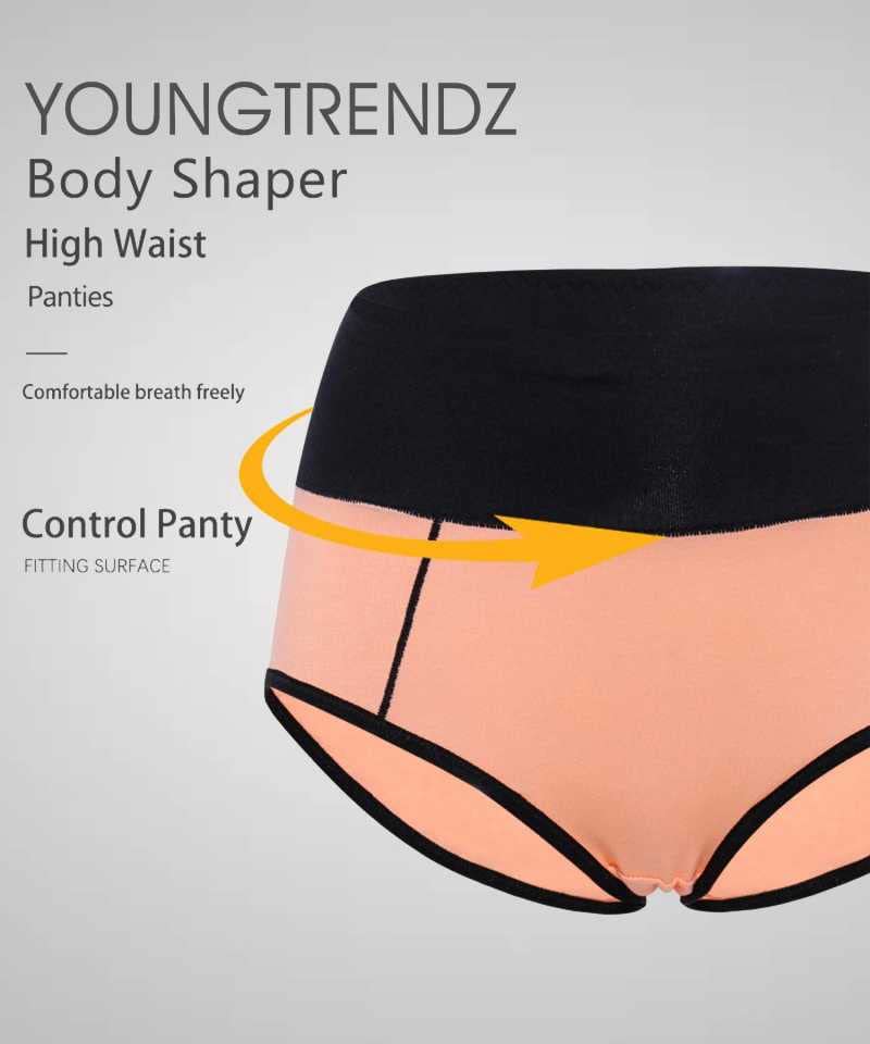 Image of Young Trendz Women's Panty | Tummy Tucker Panty | Highwaist Hipster Panty XS S M L XL XXL 3XL 4XL | Cotton Full Coverage Hipster Panty