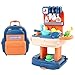 Kqpoinw Set da Gioco da Cucina, Set da Cucina Gioco con Zaino Portabile Set da Cucina Divertente per Bambini Set da Cucina Educativo per Bambini 34 Pezzi Accessori Regalo di per Ragazzi Ragazze