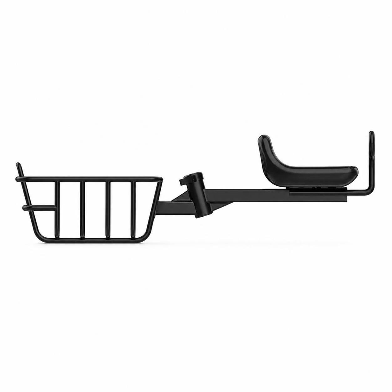 Cestino Bici con Seggiolino Incorporato in Metallo, Sgancio Rapido per Bicicletta e Monopattino Elettrico, cestino per bicicletta