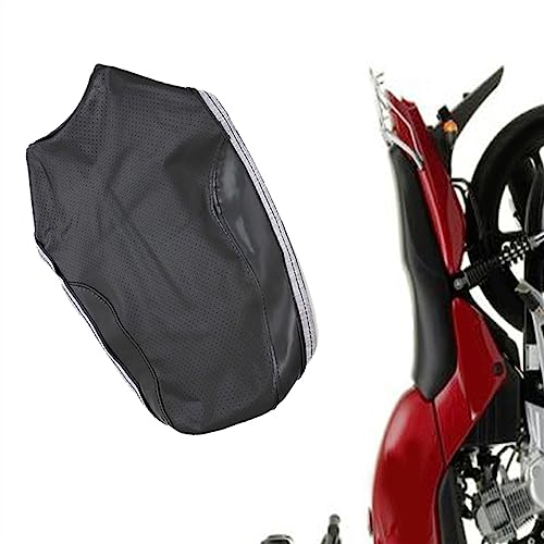 Housse de siège moto cousue main noir viny pour Yamaha Ybr125 2005-2009