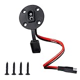 mankk 1FT 12AWG SAE Power Socket Sidewall Port SAE Quick Disconnect Universal Flush-Mountable Connector with 4 Screws for Connect Solar Panel,Solar Generator Battery Charger M-V-012