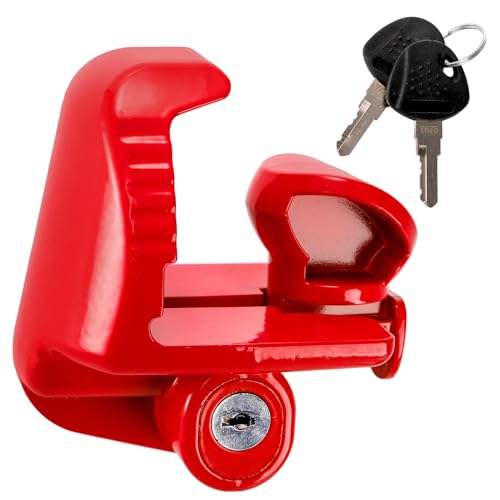 NUOVEPE Trailer Hitch Coupler Lock – High Security Lock For 2 5/16" Couplers, Red Powder Coated - View #6