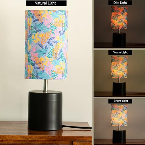 Image of ExclusiveLane 'Frond' Iron Table Lamp for Bedroom Living Room Home Decoration & Bedside Lamp Bed Lamps for Side Table Side Lamp for Bed Room in Metal (44.5 Cm, Without Bulb, Handcrafted)