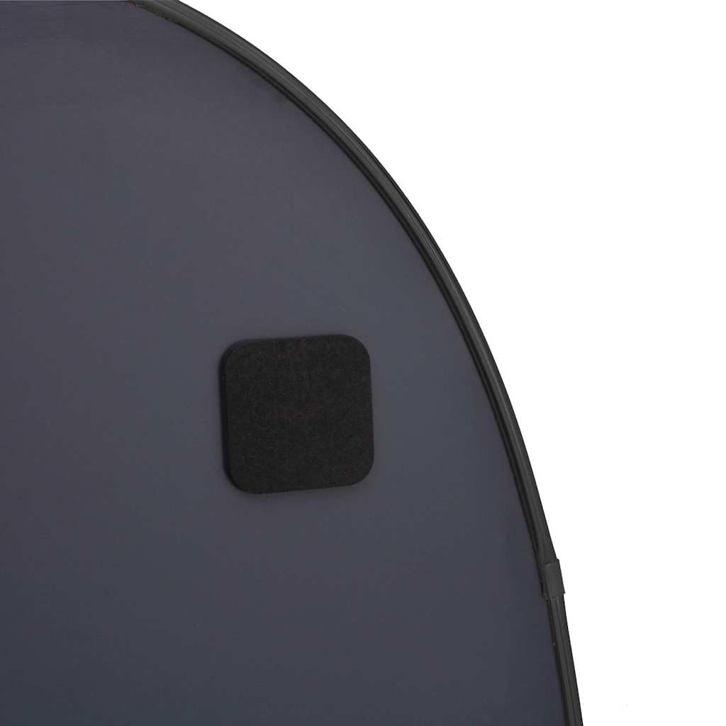 Wandspiegel Schwarz 80x50 cm Glas PVC Rahmen, dekorativer Kosmetikspiegel für Schlafzimmer Badezimmer Flur, klarer Spiegel für Styling Schminken Rasur und Raumwirkung