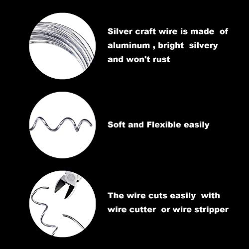 Image of Beadsnfashion 10 Meters Aluminium Craft Wire for Art & Craft, Jewellery Design, Wire Wrapping, Flower Decoration, Floral Arrangement and DIY Handmade Projects (Black, 1 MM)