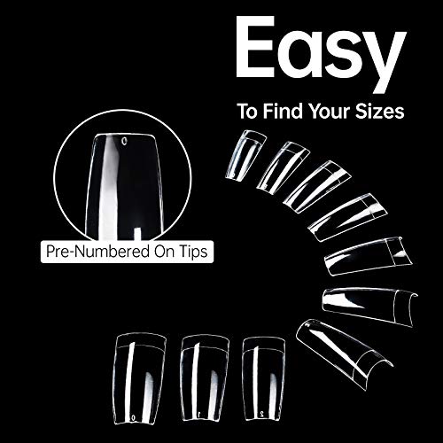 500 Stück Acryl Falsche Künstliche Nägel Tips Französisch Nageltips für Gelnägel mit Box für Frauen Mädchen (transparent… – Bild 6