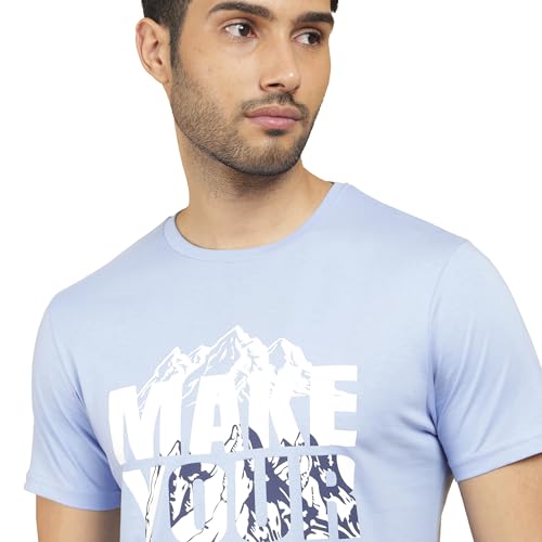 Image of Wrangler Men's Graphic Print Green Crew Neck T-Shirt (Regular)